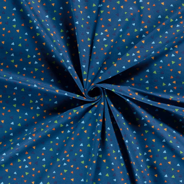 Cotton Jersey fabric Indigo printed 