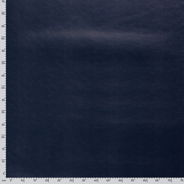Imitation cuir tissu Unicolore Bleu Marine