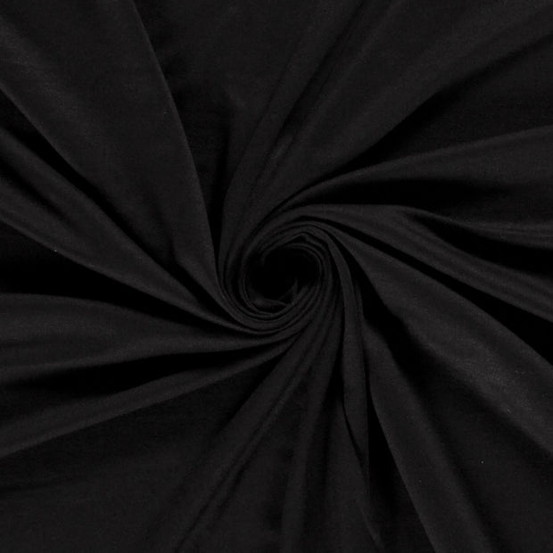 Jersey de Viscose tissu Unicolore Noir