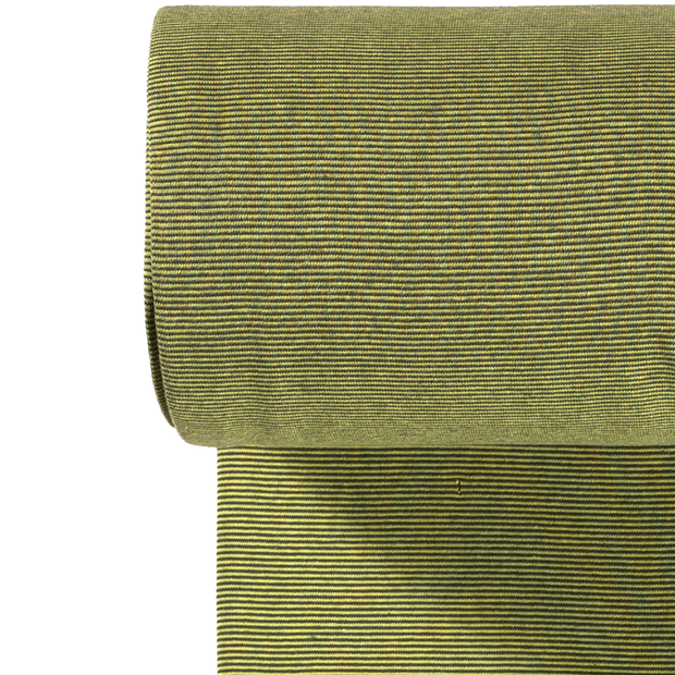 Cuff Material Yarn Dyed fabric Stripes Olive Green