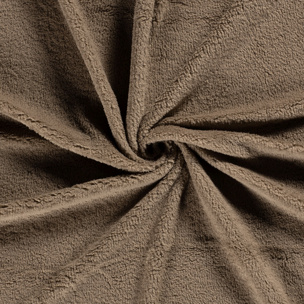 Sherpa Fleece fabric Brown Taupe 