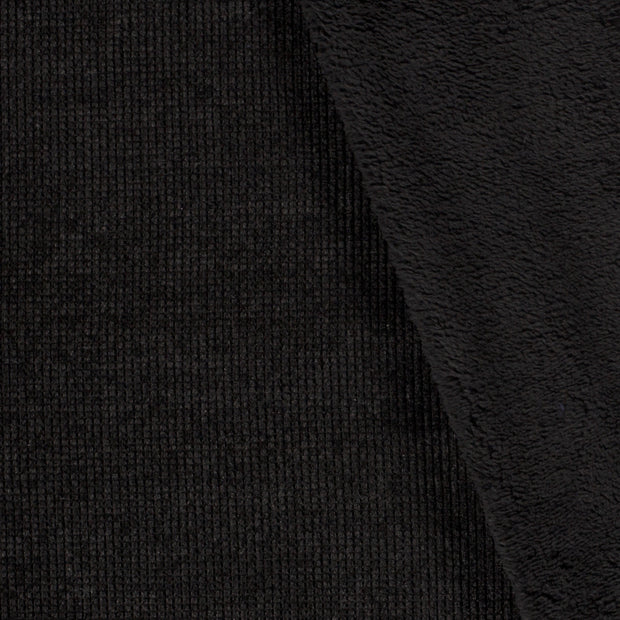Heavy Knit tissu Torsade Noir