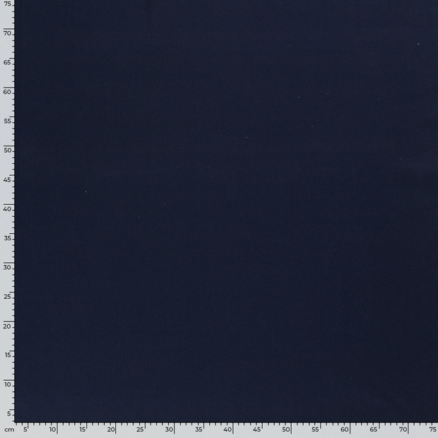 Rib Jersey tissu Unicolore Bleu Marine