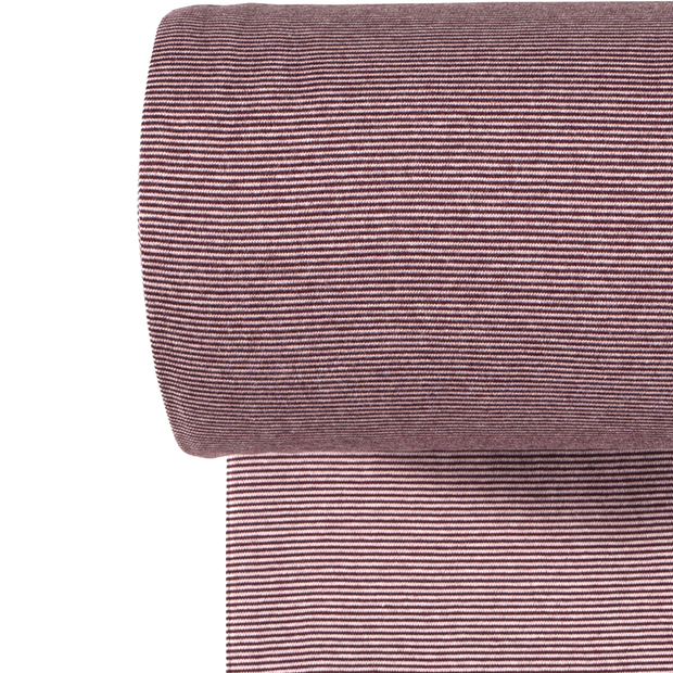 Cuff Material Yarn Dyed fabric Stripes Bordeaux