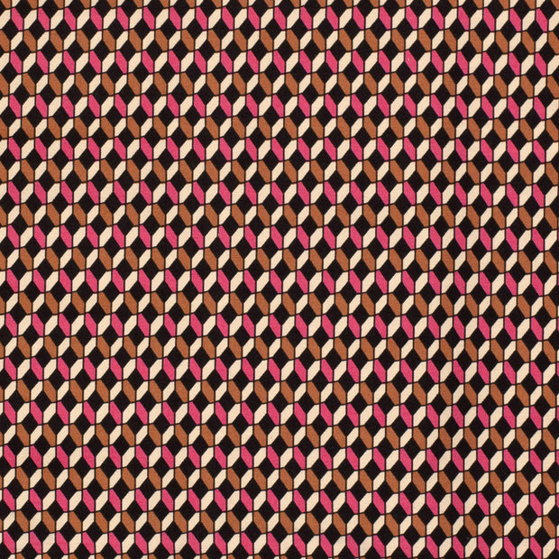 Bengaline fabric Flowers Fuchsia