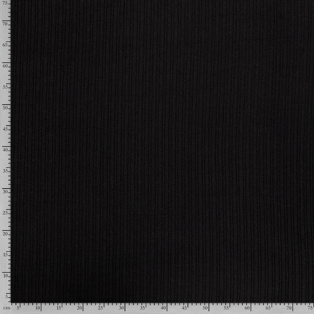 Heavy Knit fabric Cable Black