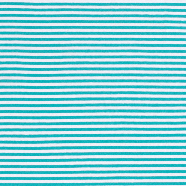 Cotton Jersey Yarn Dyed fabric Stripes Turquoise