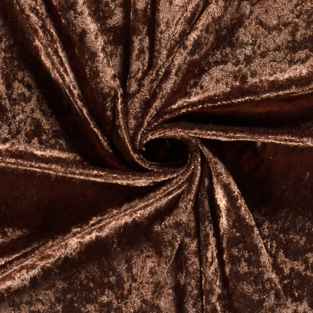 Velours fabric Unicolour Dark Brown