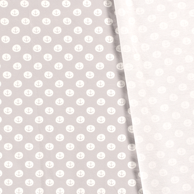 Cotton Jersey fabric Anchors printed 