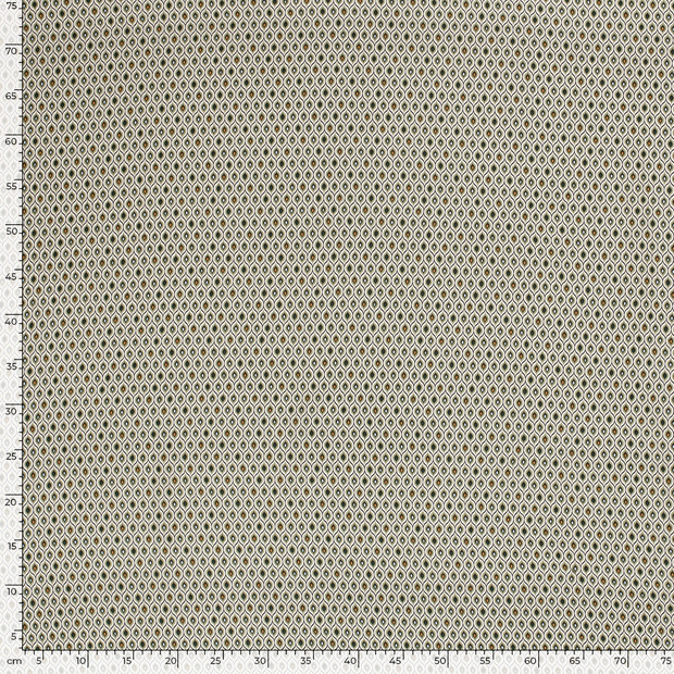 Viscose Poplin fabric Abstract White