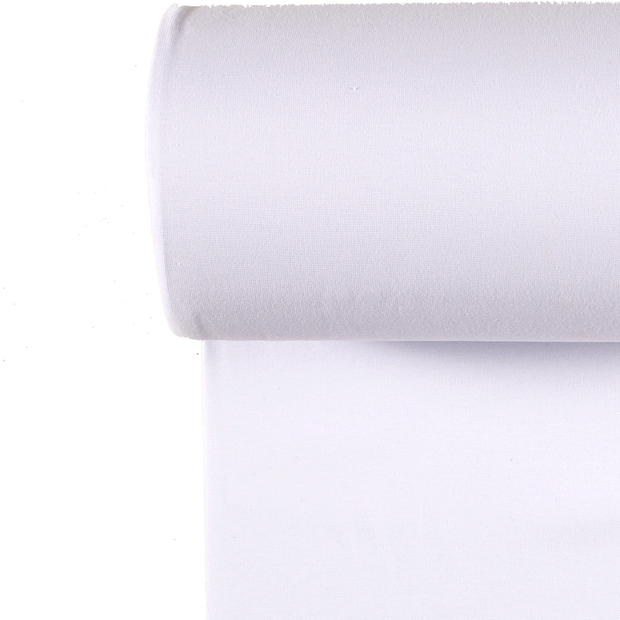 Cuff Material GOTS organic fabric Unicolour Optical White