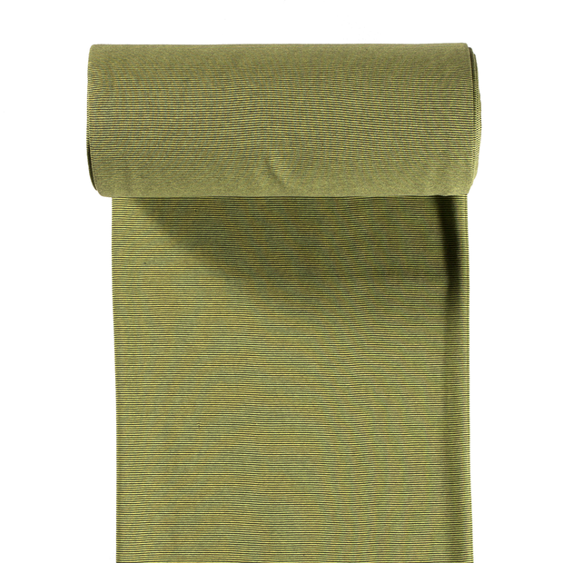 Cuff Material Yarn Dyed fabric Olive Green 