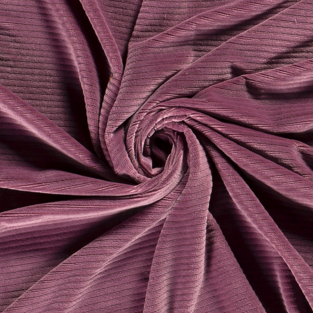 Velvet fabric Rib Purple