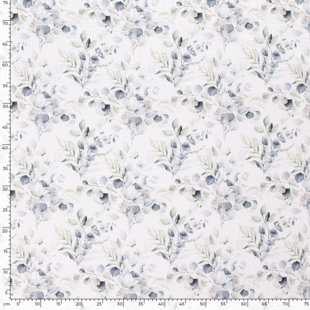 Muslin fabric Nature White