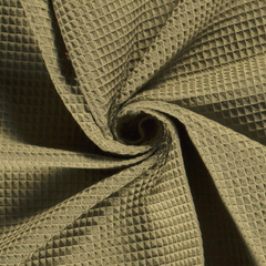 Waffle piqué Unicolour Olive Green