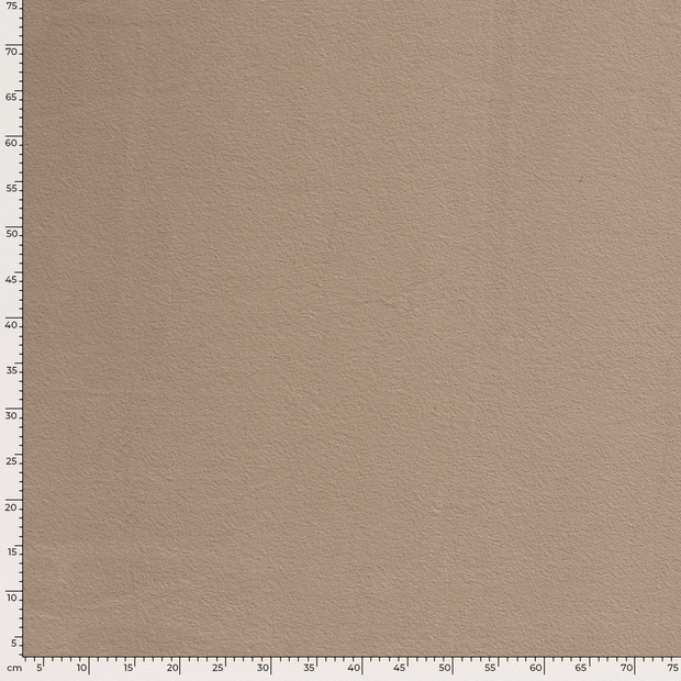 Baumwolle Fleece fabrik Uni Braun-Taupe
