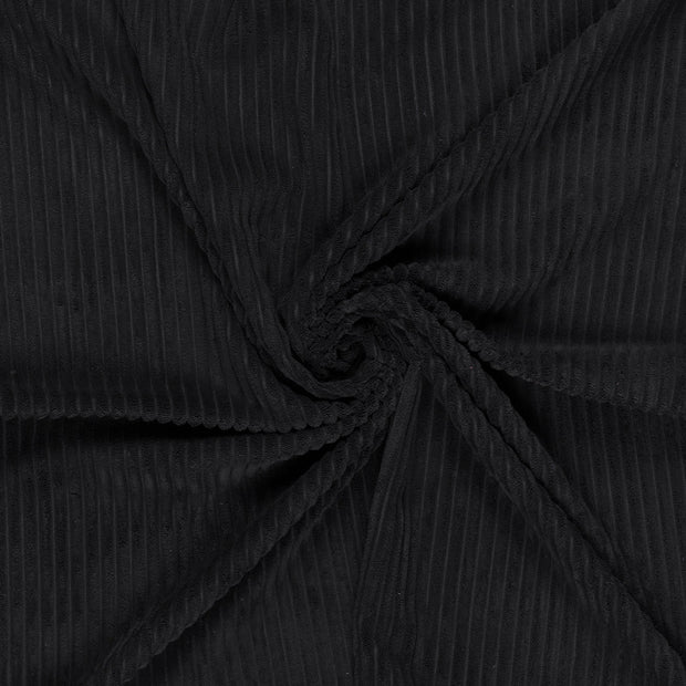 Corduroy 4.5w fabric Black brushed 