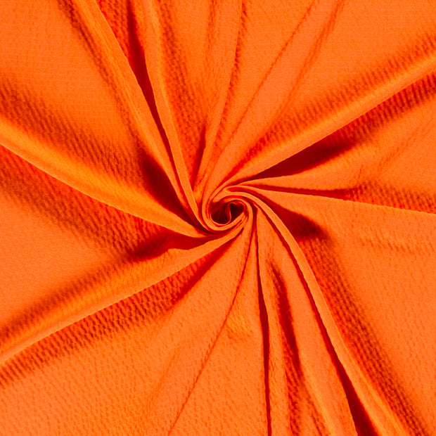Viscose Bubble fabric Orange printed 