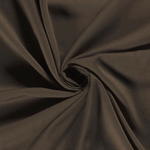 Viscose Poplin fabric Unicolour Brown