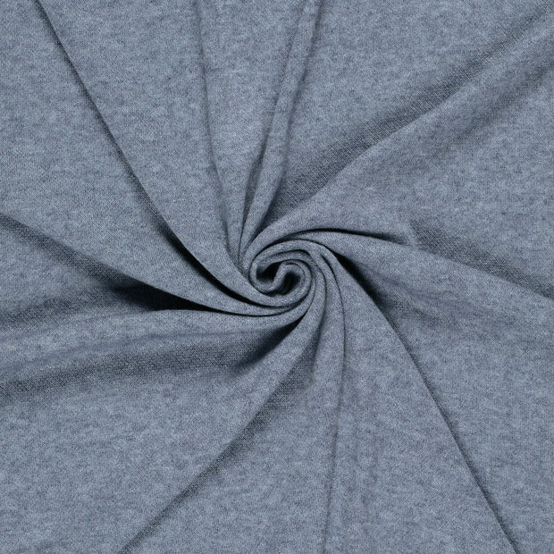 Heavy Knit fabric Steel Blue brushed 