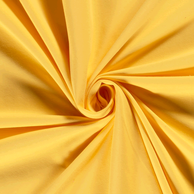 Algodón Jerséis tela Unicolor Amarillo mantequilla