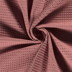 Piqué tipo gofre Unicolor Rosa antiguo
