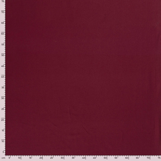 Jersey de Coton tissu Unicolore Bordeaux