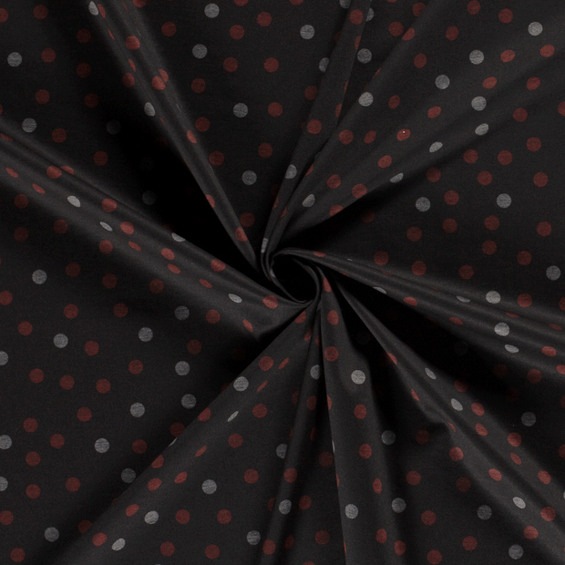 Punta di Roma fabric Dark Red printed 