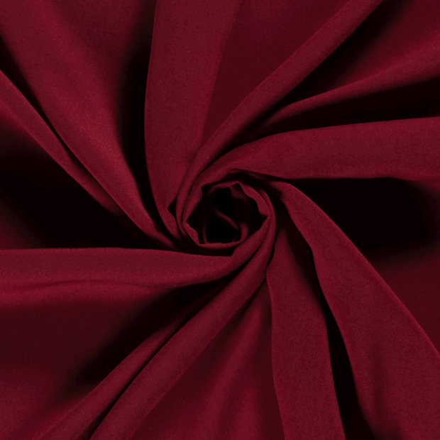 Viscose Poplin fabric Unicolour Dark Red