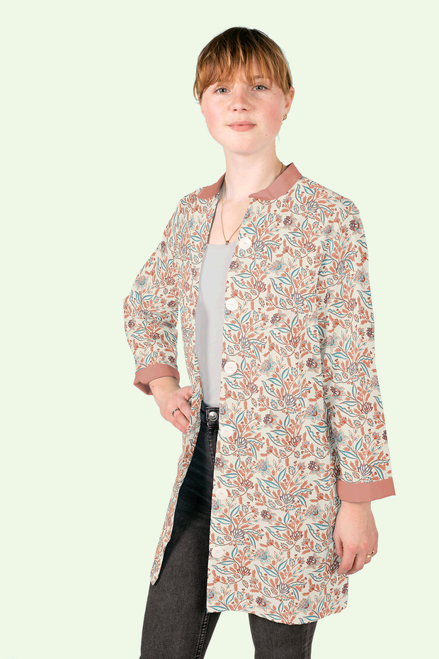Cotton Poplin fabric Millefleurs Off White