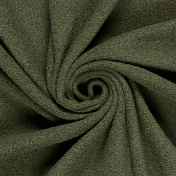 Microfleece fabric Unicolour Khaki Green