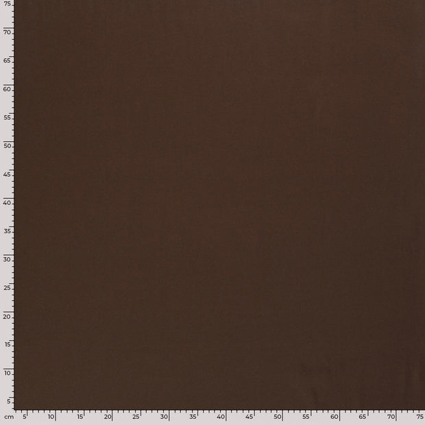 Jersey de Coton tissu Unicolore Marron Foncé